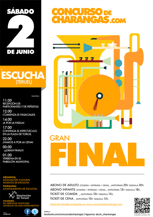 Cartel I Edición (2012). Concurso de Charangas de Escucha (Teruel)